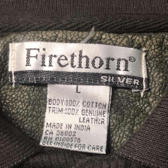 NWOT cotton and leather jersey L - Picture 5 of 6